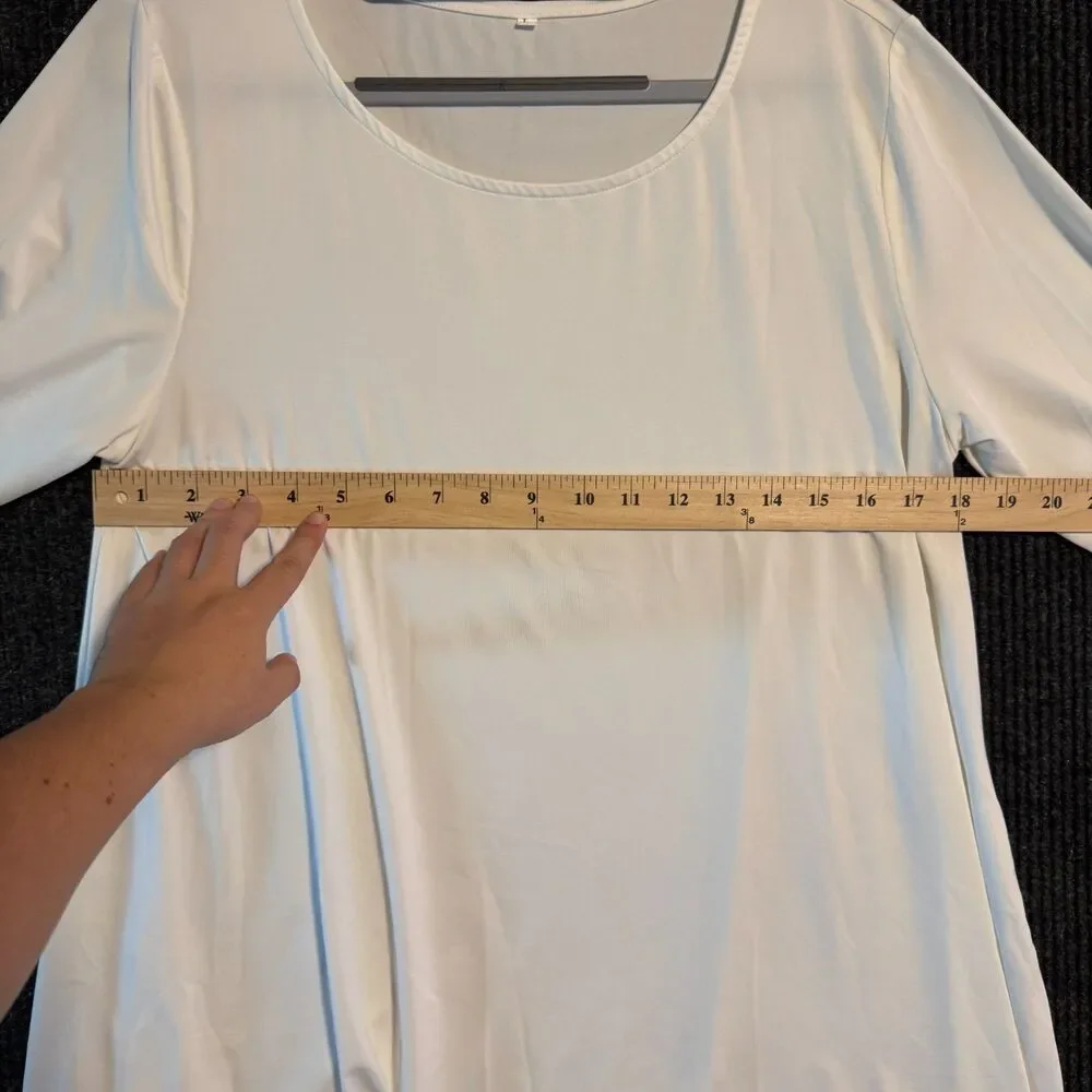 Black and White Basic Tunic 3/4 Sleeve Tops Womens L Bundle